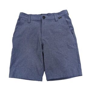 Hurley Blue Gray Chino Walking Shorts Pockets Boys Size Medium 10 12